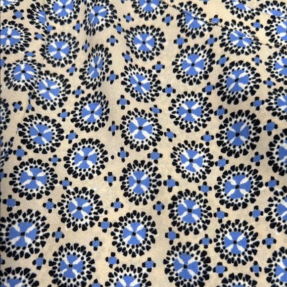 Loft Blue and White Relaxed Boxy Long Sleeve Blouse - Picture 4 of 4